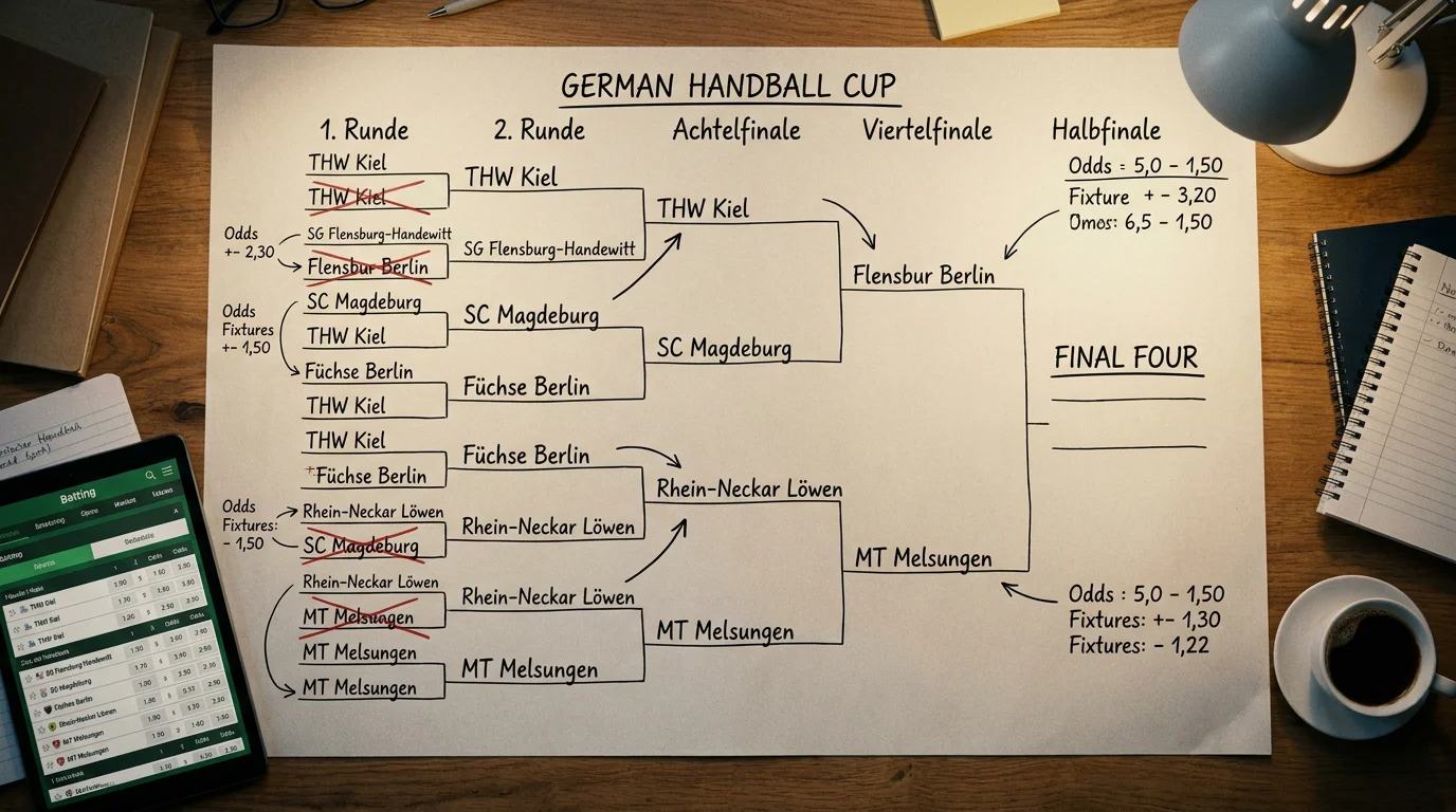 DHB-Pokal Format und Modus – Teilnehmer, K.o.-Runden und Wettmarktstruktur für Handball-Sportwetter