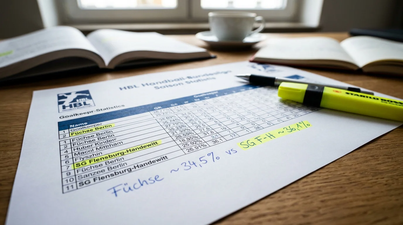 HBL Torhüterstatistiken 2024/25 – Fangquotenvergleich Füchse Berlin und SG Flensburg-Handewitt