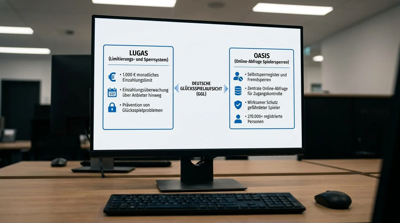 LUGAS und OASIS im deutschen Sportwettensystem – Einzahlungslimit und Selbstsperre erklärt