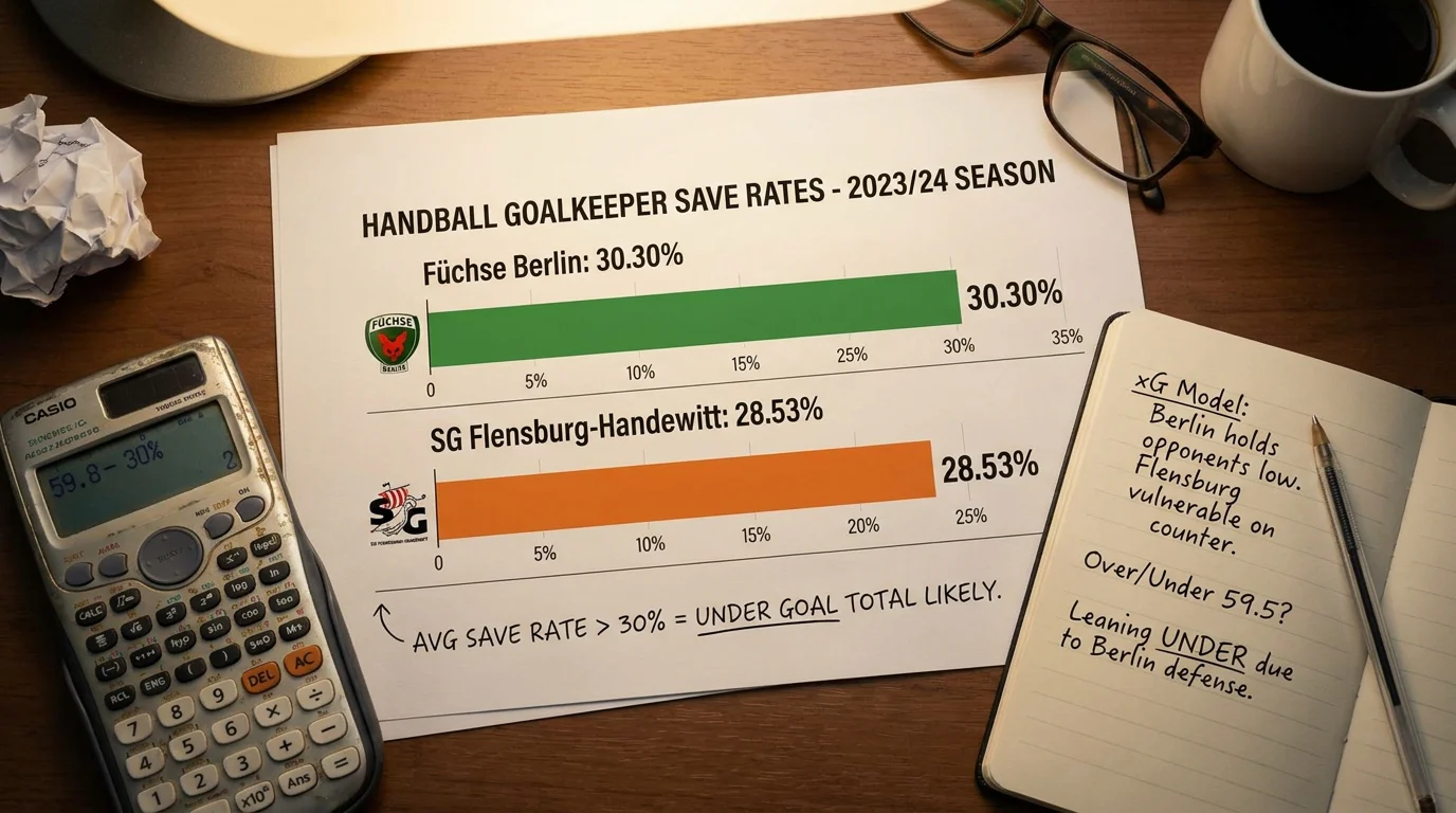 Handball Fangquote für Over/Under Strategie – HBL Torhüterstatistik Füchse Berlin und SG Flensburg im Vergleich