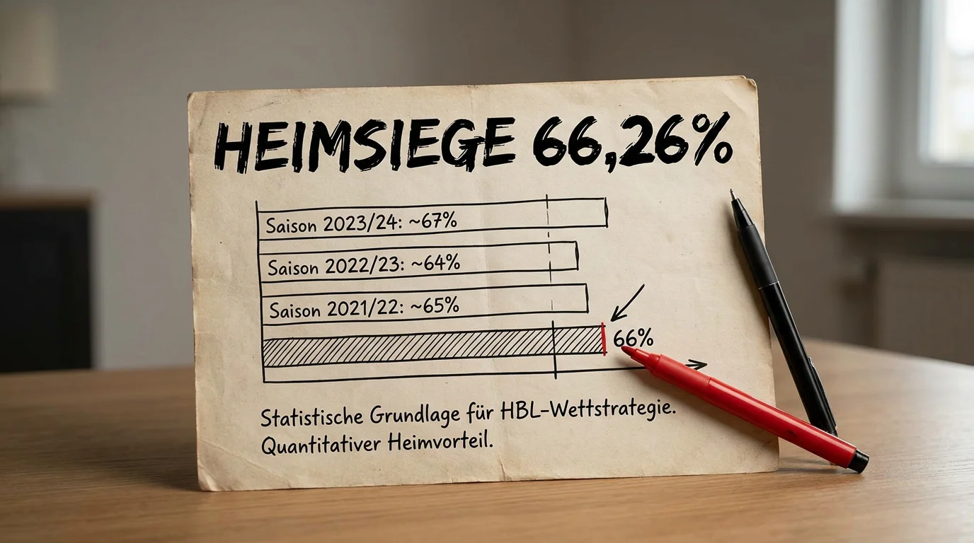 Heimvorteil Handball-Bundesliga Statistik – 66,26% Heimsiege über 5.003 HBL-Spiele als Wettstrategie-Grundlage