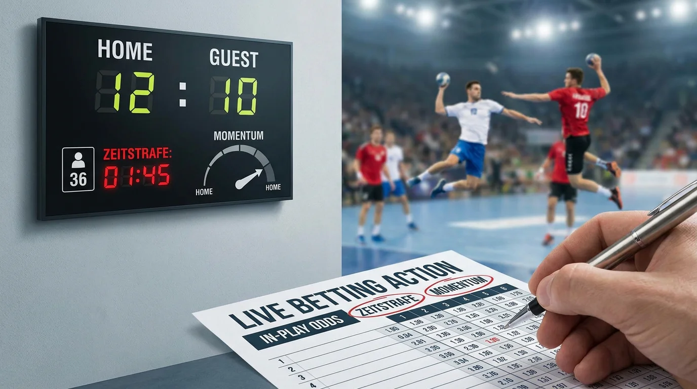 Handball Live-Wetten Strategie – Läufe erkennen und Zeitstrafen-Situationen für In-Play-Wetten ausnutzen