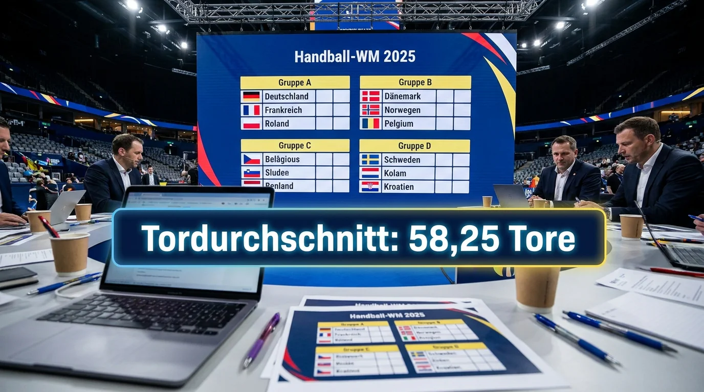 Handball WM Wetten Gruppenphase – ungleiche Paarungen und Over/Under-Analyse mit 58,25 Tordurchschnitt bei WM 2025